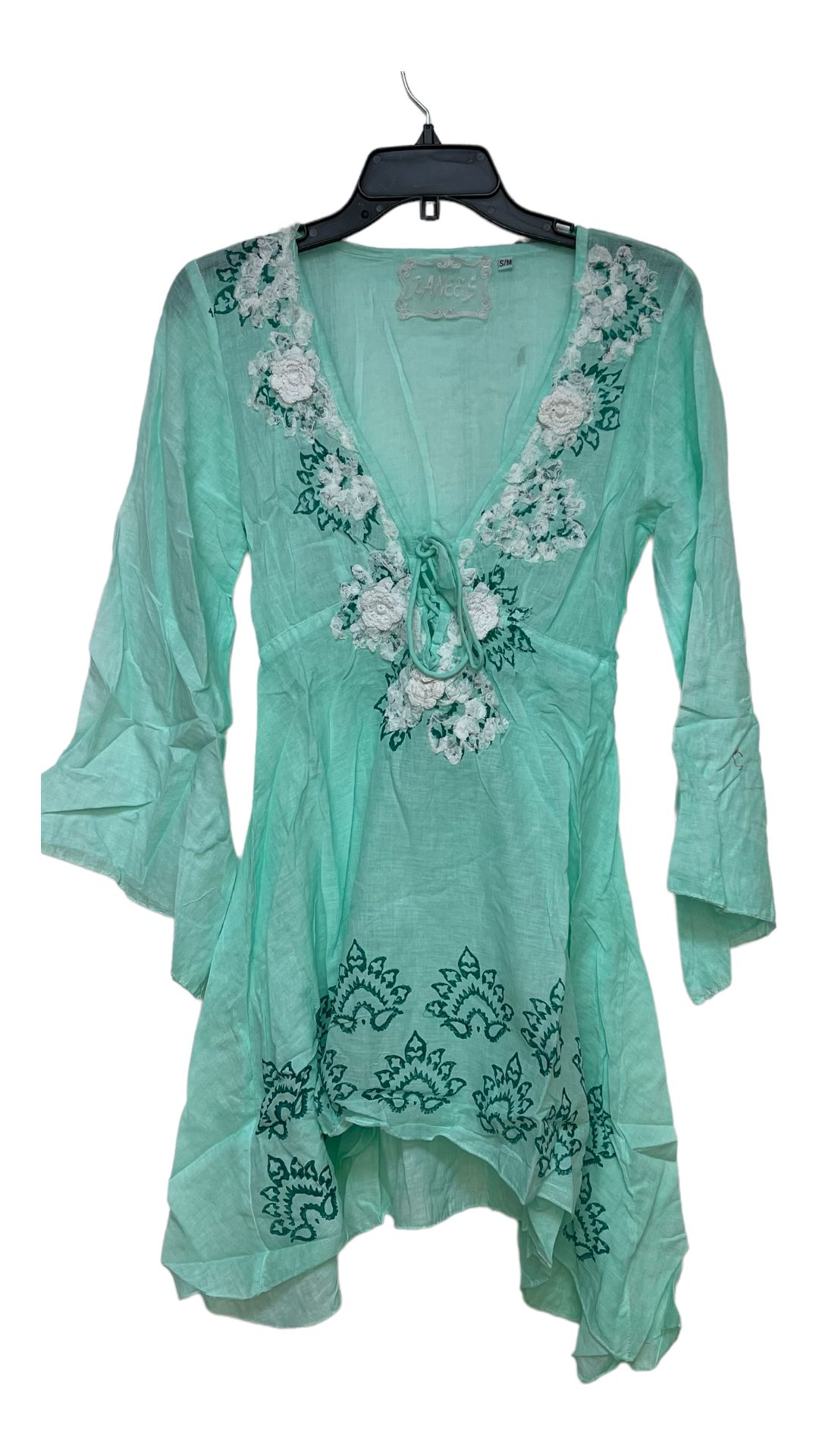 Resortwear Beachwear oft Cotton Teal Short coverup tunic