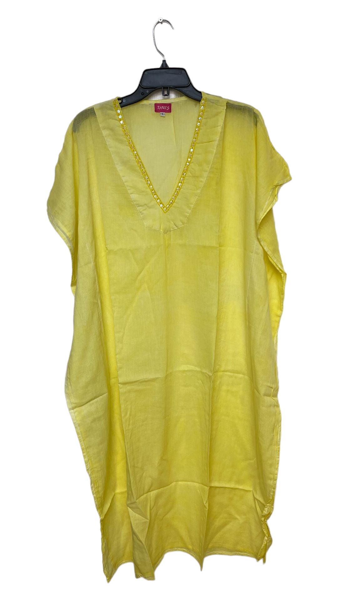 Resortwear Beachwear Bright Yellow Long Kaftan coverup tunic –