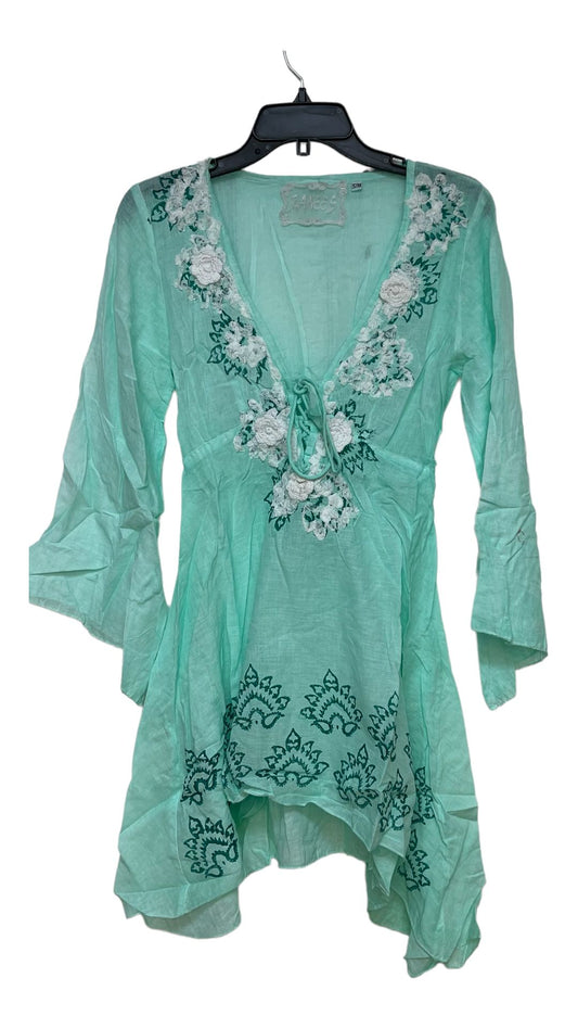 Resortwear Beachwear oft Cotton Teal Short coverup tunic