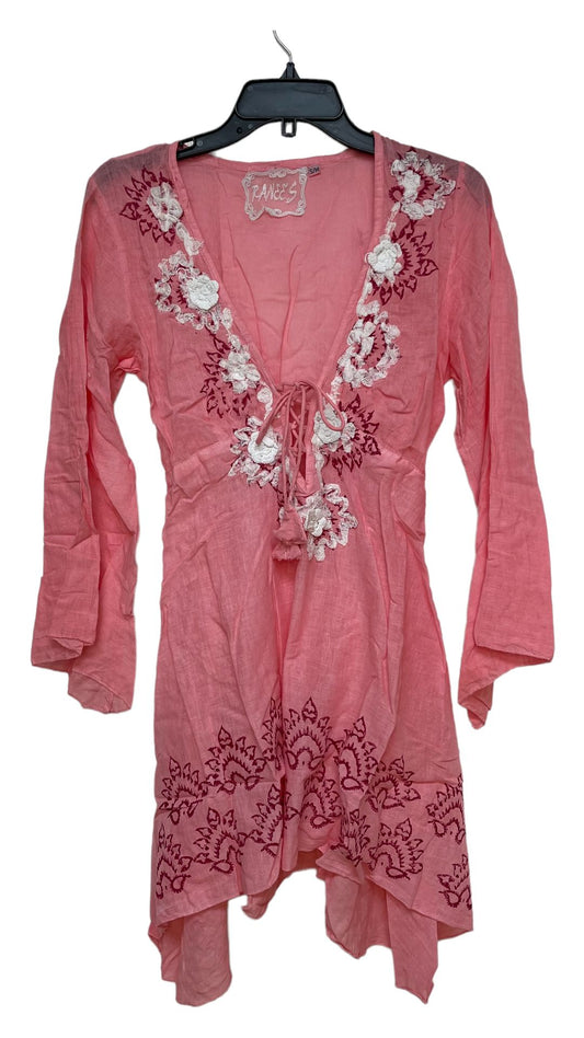 Resortwear Beachwear Soft Cotton Pink Short coverup tunic