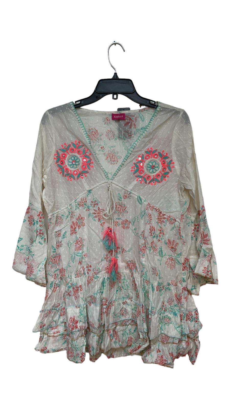 Resortwear Beachwear Cotton Floral Embroidery coverup